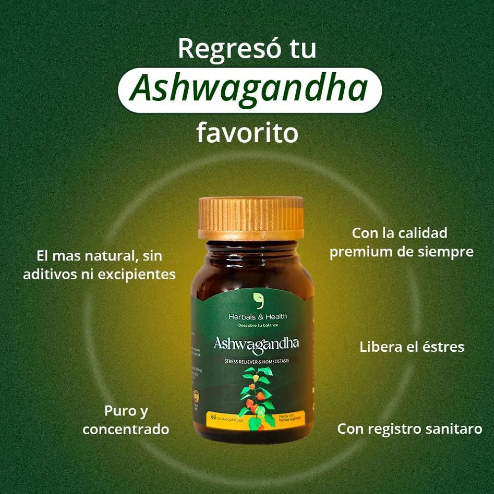 ASHWAGANDHA  Premium - Combate Estrés y Ansiedad