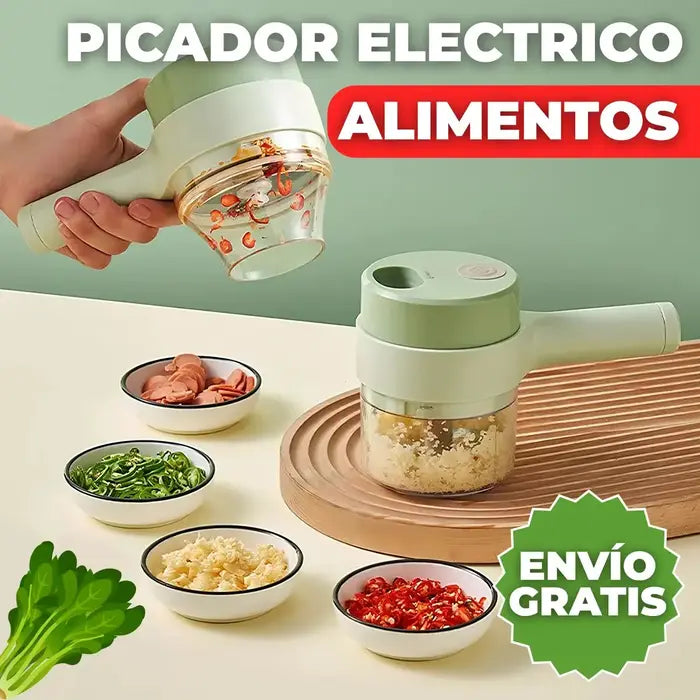 PICADORA ELECTRICA 4en1 - PICA, CORTA, TRITURA y MEZCLA en Segundos ⚡